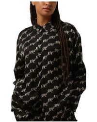 co'couture - Overhemden ,Zwart ,Katoen Logo Oversized Shirt Casual Chic - Lyst