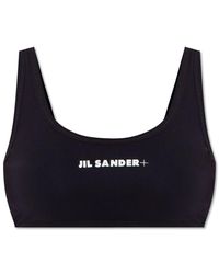 Jil Sander - Bikini-top mit logo - Lyst