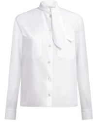 PT Torino - Overhemden ,Wit ,Katoen Viola Stretch Poplin Shirt - Lyst
