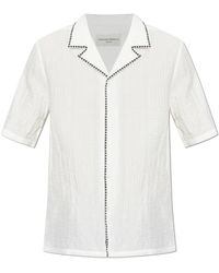 Officine Generale - Overhemden ,Wit ,Nylon Eren Shirt - Lyst