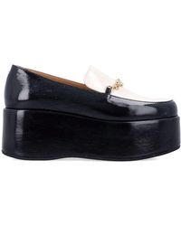 Ganni - Schwarze egret platform loafers - Lyst