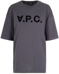 A.P.C. - Tops ,Zwart ,Katoen T-Shirts - Lyst