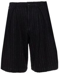 Comme des Garçons - Korte Broeken ,Zwart ,Wol Brushed Serge Long Shorts - Lyst