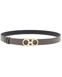 Ferragamo - Schwarzer Betongürtel - Lyst