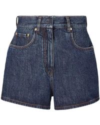 Fendi - Flared Denim Shorts - Lyst