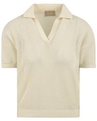 Drumohr - Truien & Vesten ,Katoen Witte Polo Shirt Casual Stijl - Lyst