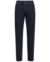Kiton - Jeans ,Blauw ,Katoen Broeken Cotton - Lyst