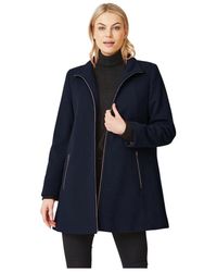 Junge - Jassen ,Blauw ,Wol Elegante Wollen Jas Met A-Silhouet - Lyst