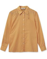 Mos Mosh - Camisa voile naranja brillante con detalle bordado - Lyst