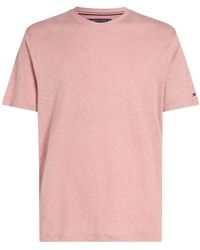 Tommy Hilfiger - Leinen t-shirt mit kurzen ärmeln - Lyst