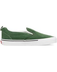 Vans - Groene Slip-On Lage Schoen Met Logo - Lyst