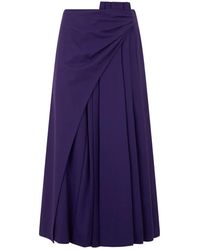 Alberta Ferretti - Rokken ,Paars ,Wol Plissé Rok - Lyst