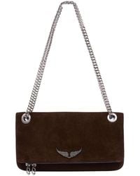 Zadig & Voltaire - Rock Ii Suede Clutch - Lyst