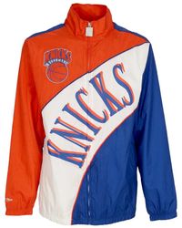 Mitchell & Ness - Jassen ,Veelkleurig ,Polyester Nba Gebogen Windbreaker New York Knicks - Lyst