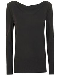 Alberta Ferretti - Truien & Vesten ,Zwart ,Zwart T-Shirt - Lyst