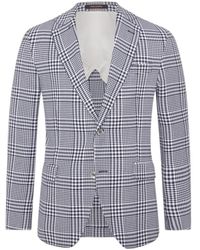 Oscar Jacobson - Blauwe Linnenmix Regular Fit Blazer - Lyst