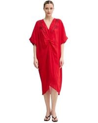 Lola Casademunt - Midi-Kleid Mit Perlenbesatz Und Twist-Detail - Lyst