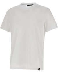 Kangra - Weißes baumwoll-rundhals-t-shirt - Lyst