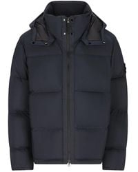 Stone Island - Gewatteerde Jas Met Anti-Drop En Winddichtheid - Lyst
