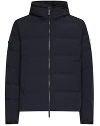 AFTER LABEL - Jassen ,Blauw ,Leer Pinzolo Puffer Jacket - Lyst