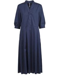Liviana Conti - Kleedjes ,Blauw ,Katoen Madeleine Overhemdjurk - Lyst