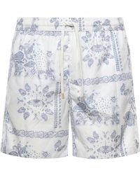 Eleventy - Badmode ,Wit ,Nylon Zwemshorts Met Trekkoord - Lyst