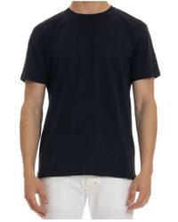 Roberto Collina - Blau Baumwoll Jersey T-Shirt Polo - Lyst