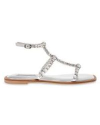 Steve Madden - Sandalias plateadas para mujeres - Lyst