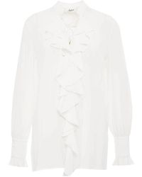 The Seafarer - Overhemden ,Wit ,Milly Blouse Met Ruches - Lyst