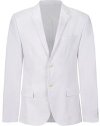 Calvin Klein - Linnen Tailored Blazer - Lyst