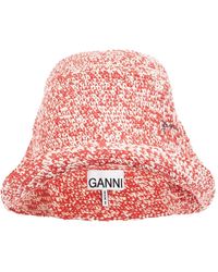 Ganni - Cappello a secchiello con logo - Lyst