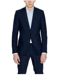 Antony Morato - Jassen ,Blauw ,Polyester Colbert Lente/Zomer Collectie - Lyst