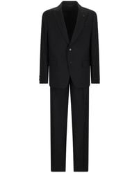 Lardini - Kostuums ,Zwart ,Leer Soirée Drop 7 Reg Suit - Lyst