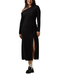 Modström - Kleedjes ,Zwart ,Zwarte Midi Jurk Fanyamd Long - Lyst