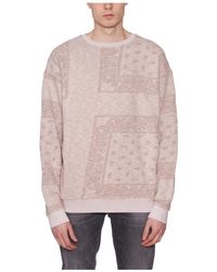 Giorgio Brato - Hoodies & Sweatvesten ,Roze ,Bandana Print Crewneck Sweatshirt - Lyst