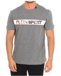 Philipp Plein - Fitness ,Grijs ,Katoen Korte Mouw T-Shirt Met Merkprint - Lyst