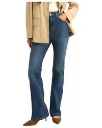 Marella - Jeans ,Blauw ,Leer Boot-Cut Jeans - Lyst