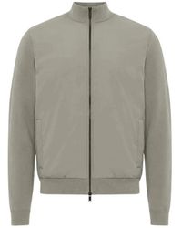 Genti - Hoodies & Sweatvesten ,Bruin ,Nylon Hybrid Jacket Vest - Lyst