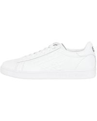 EA7 - Schoenen ,Wit ,Leer Witte Sneakers - Lyst