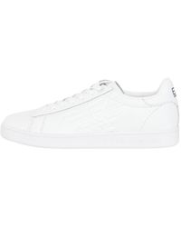 EA7 - Schoenen ,Wit ,Leer Witte Sneakers - Lyst
