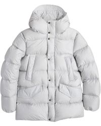 Woolrich - Jassen ,Grijs ,Leer Cloud Davis Parka - Lyst