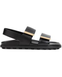 Tod's - Leather Slingback Sandals - Lyst