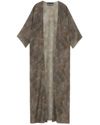 Cortana - Seiden dejavu print lange jacke - Lyst