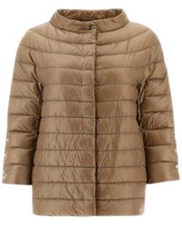Herno - Jassen ,Bruin ,Nylon Ultralichte Camel Nylon Jas - Lyst