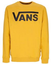 Vans - Hoodies & Sweatvesten ,Geel ,Katoen Klassieke Crew Ii Sweatshirt Gouden Geel - Lyst