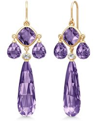 Julie Sandlau - Amethyst Kronleuchter Ohrringe - Lyst