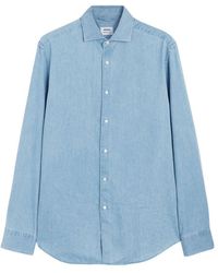 Aspesi - Chambray Micro Twill Hemd - Lyst