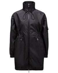 Moncler - Jassen ,Zwart ,Nylon Waterafstotende Parka Jas - Lyst
