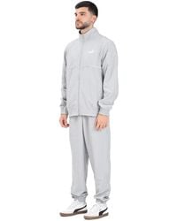 PUMA - Fitness ,Grijs ,Polyester Grijze Trainingspak Jas En Broek Set - Lyst