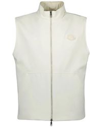 Moncler - Jassen ,Katoen Omkeerbaar Gewatteerd Mouwloos Vest - Lyst